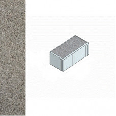 Тротуарная плитка Брусчатка 100х200х60, цвет серый