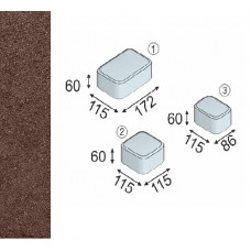 Тротуарная плитка Серия "Классика 60", цвет темно-коричневый