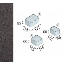 Тротуарная плитка Серия "Классика 60", цвет черный
