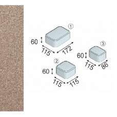 Тротуарная плитка Серия "Классика 60", цвет капучино