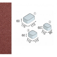 Тротуарная плитка Серия "Классика 60", цвет красный