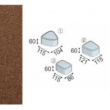 Тротуарная плитка Серия "Классика круговая 60", цвет коричневый