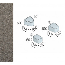 Тротуарная плитка Серия "Классика круговая 60", цвет темно-серый
