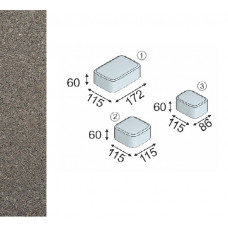 Тротуарная плитка Серия "Классика 60", цвет темно-серый