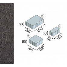 Тротуарная плитка Серия "Новый город 60", цвет черный