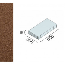 Тротуарная плитка Серия "Плита 600х300х80", цвет коричневый