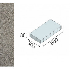 Тротуарная плитка Серия "Плита 600х300х80", цвет серый