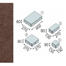 Тротуарная плитка Серия "Вилла", цвет темно-коричневый
