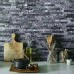 Мозаика из камня мрамор древесный серый, 3D панели
