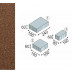 Тротуарная плитка Серия "Новый город 80", цвет коричневый