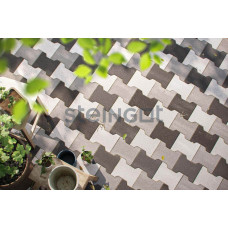 Тротуарная плитка Катушка без фаски "Серая", 80 мм