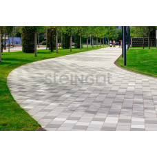 Тротуарная плитка Квадрат 200х200 "Серый", 60 мм