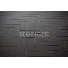 Тротуарная плитка Паркет "Черный", 60 мм