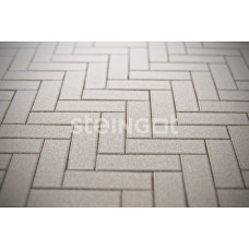 Тротуарная плитка Паркет "Белый", 60 мм