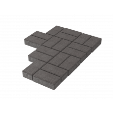 Тротуарная плитка Брусчатка «Черный агат» 60 мм