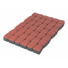Тротуарная плитка Классико «Красный» 60 мм