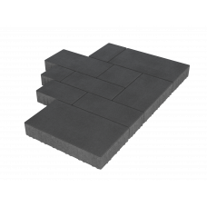 Тротуарная плитка Микс Сити «Черный» 60 мм