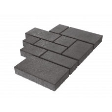 Тротуарная плитка Микс Сити «Черный Агат» 60 мм