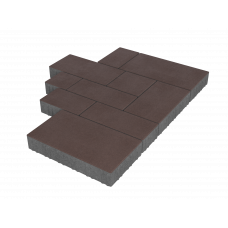 Тротуарная плитка Микс Сити «Коричневый» 60 мм
