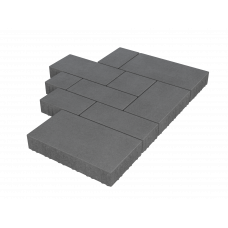 Тротуарная плитка Микс Сити «Серый» 60 мм
