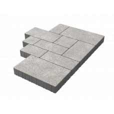 Тротуарная плитка Микс Сити «Белый Мрамор» 60 мм