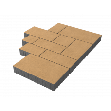 Тротуарная плитка Микс Сити «Желтый» 60 мм