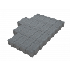 Тротуарная плитка Волна «Черный Агат» 60 мм