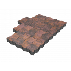 Тротуарная плитка Волна «Браун» 60 мм