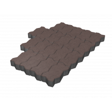 Тротуарная плитка Волна «Коричневый» 60 мм