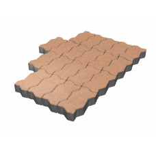 Тротуарная плитка Волна «Капучино» 60 мм