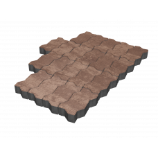 Тротуарная плитка Волна «Мокко» 60 мм