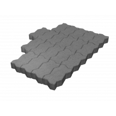 Тротуарная плитка Волна «Серая» 100 мм