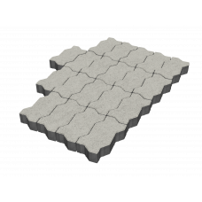 Тротуарная плитка Волна «Белая» 60 мм