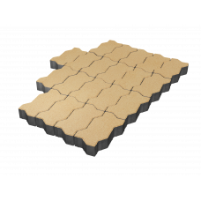 Тротуарная плитка Волна «Желтый» 60 мм